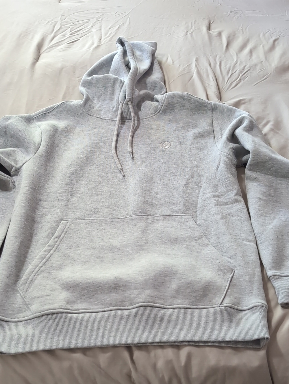 Volcom Light Gray Men's Hoodie Sweatshirt